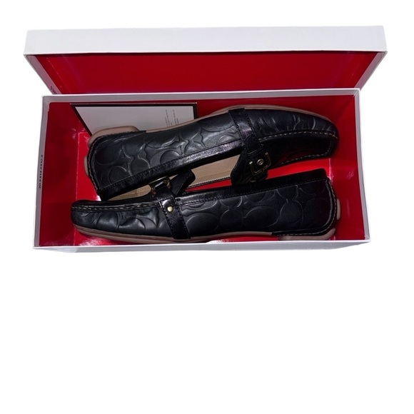 Coach (EUC) Stacie Leather Embossed Flats, Size 9.5 - Picture 2 of 12